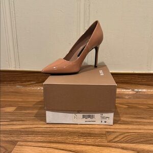 Via Spiga Tan Classic Heels Suede Pumps